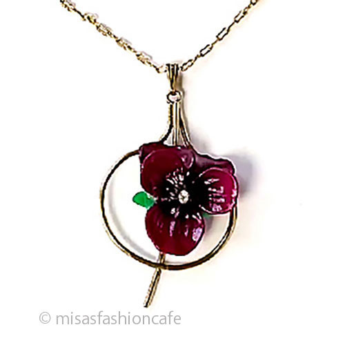 （画像用） ヴィンテージジュエリー すみれ・スミレのお花