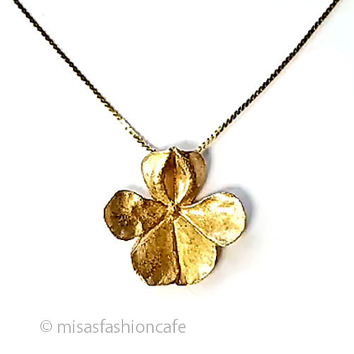 （画像用） Trifari　 トリファリ すみれ花ネックレス