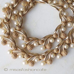 （画像用） Trifari　トリファリ 　パールの花ネックレス