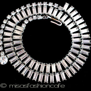 （画像用） バゲットクリスタル　ネックレス