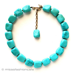 （画像用） Trifari　 トリファリ ターコイズネックレス