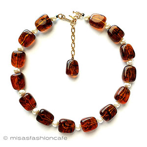 （画像用） Trifari　 トリファリ べっ甲＆パール