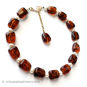 （画像用） Trifari　 トリファリ べっ甲＆パール