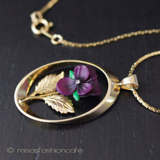 （画像用） パンジー・スミレ ネックレス