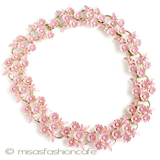 （画像用） エナメル花ネックレス