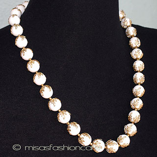 （画像用） Trifari　 トリファリ 金葉　ネックレス