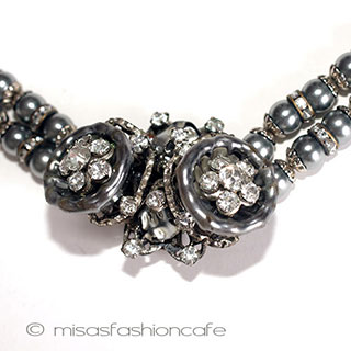 （画像用） Robert・DeMario初期　 パールの花ネックレス