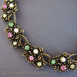 （画像用） Coro コロ　ネックレス パール＆RS フラワー