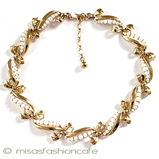 （画像用） Trifari　 トリファリ リボン　ネックレス