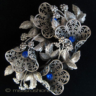 （画像用） アンティーク花 ブローチ