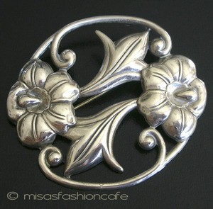 （画像用） Sterling Silver 銀製 　アサガオ・朝顔の花