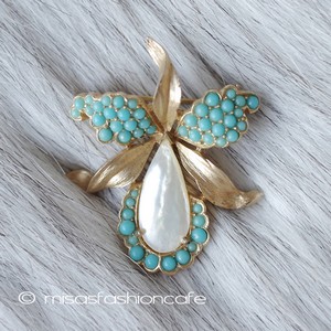 （画像用） クラウントリファリ Trifari MOパールブローチ