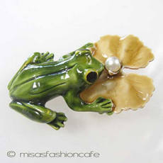 （画像用） Original By Robert 蛙カエル　ブローチ