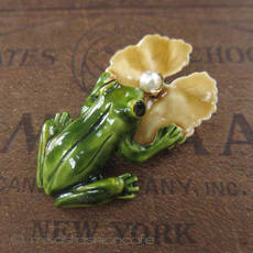 （画像用） Original By Robert 蛙カエル　ブローチ