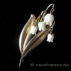 （画像用） 象牙アイボリー 12Kgf Winardすずらんブローチ