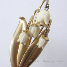 （画像用） 象牙アイボリー 12Kgf Winardすずらんブローチ