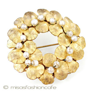 （画像用） Miriam Haskell ハスケル すみれ ブローチ