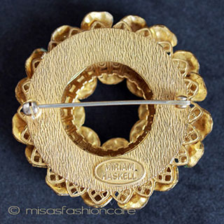 （画像用） Miriam Haskell ハスケル すみれ ブローチ