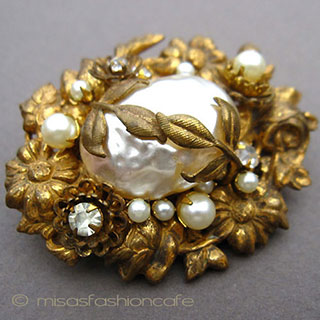 （画像用） Miriam Haskell ミリアムハスケル ブローチ