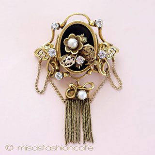 （画像用） アールヌーヴォー ブローチ兼ペンダント