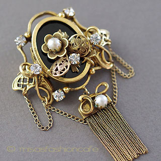 （画像用） アールヌーヴォー ブローチ兼ペンダント