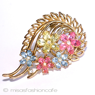 （画像用） Ｔｒｉｆａｒｉ　 トリファリ 1954年　ブーケ花ブローチ