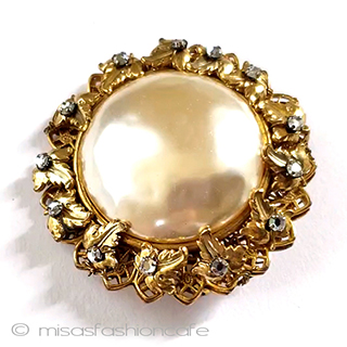 （画像用） ミリアムハスケル パール金葉ブローチ