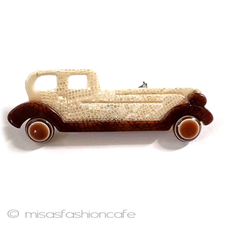 （画像用） LEA STEIN　車 フランス製ブローチ