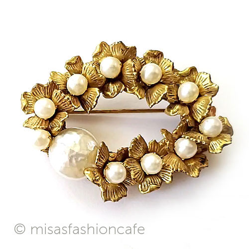 （画像用） ミリアムハスケル　刻印 バロックパール花リース