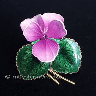 （画像用） パンジー・すみれブローチ