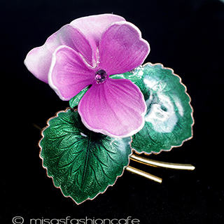 （画像用） パンジー・すみれブローチ