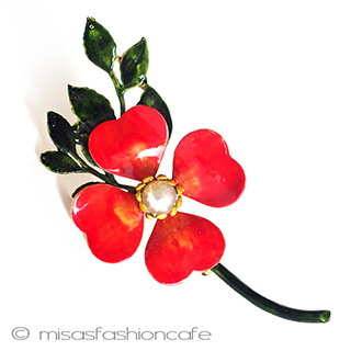 （画像用） Original by Robert刻印 ハナミズキ　ブローチ