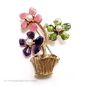 （画像用） SWOBODA　スワボダ 真珠・天然石の花 鉢植え