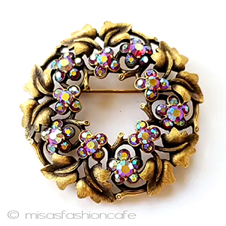 （画像用） ヴィンテージジュエリー トリファリ　花リース