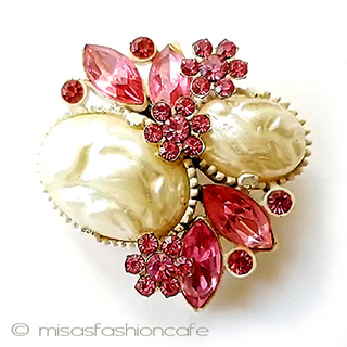 （画像用） ヴィンテージジュエリー バロックパールお花RS