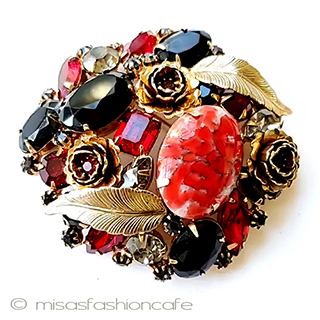 （画像用） アンティークジュエリー クリスタルお花ブーケ