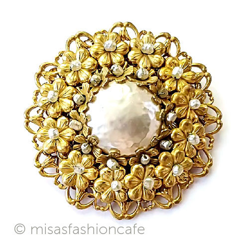 （画像用） ミリアムハスケル 刻印 バロックパール花リース