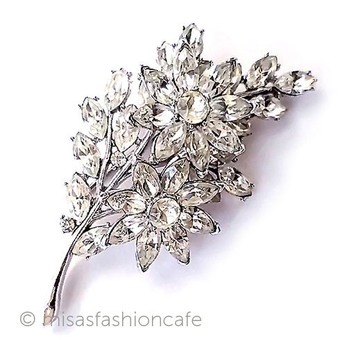 （画像用） Trifari　 トリファリ ブーケ花ブローチ