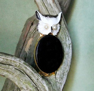 （画像用） Original By Robert ふくろう　ブローチ