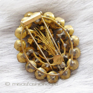 （画像用） アイリス ガラス 花ブローチ