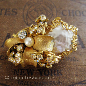 （画像用） Miriam Haskell ミリアムハスケル ブローチ