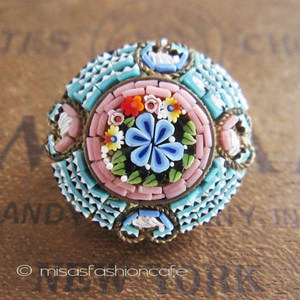 （画像用） イタリア製モザイクブローチ