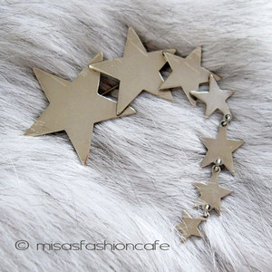 （画像用） 925スターリングシルバー製 　流れ星　ブローチ