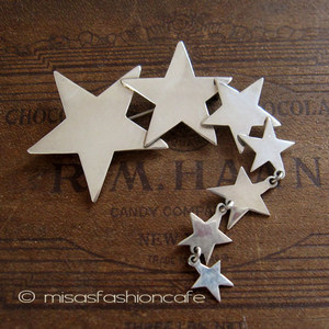 （画像用） 925スターリングシルバー製 　流れ星　ブローチ