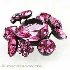 （画像用） Regencyリージェンシー クリスタル花ブローチ