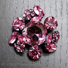 （画像用） Regencyリージェンシー クリスタル花ブローチ