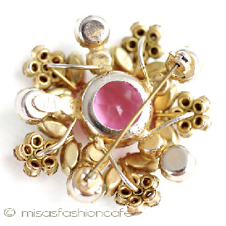 （画像用） Regency　リージェンシー クリスタル花　ブローチ