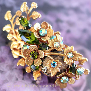 （画像用） Regency　リージェンシー バロックパール花ブローチ