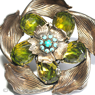 （画像用） ＳＡＮＤＯＲ　ブローチ オリーブ　フラワー