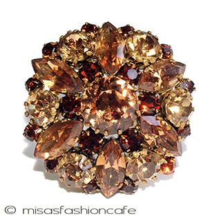 （画像用） オーストリア製ブローチ クリスタル・フラワー